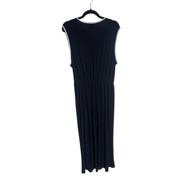 Tahari Black Jumpsuit with White Trim - Picture 8 of 8